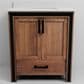 Lexora Home Ziva 30" Single Bathroom Vanity in Rustic Barnwood with 2 cm White Cultured Marble Top and Rectangular Sink, , large