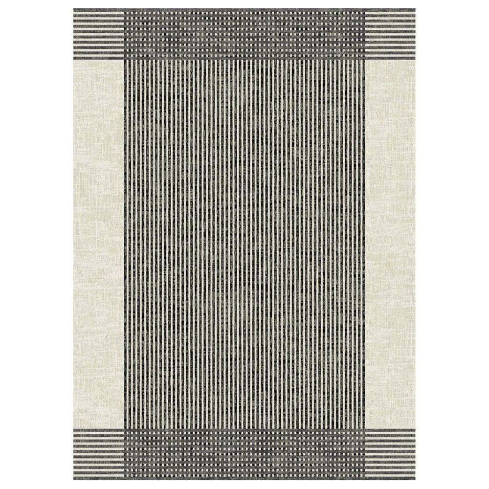 Balta Rugs Yves Striped 7"10" x 10" Charcoal Area Rug, , large
