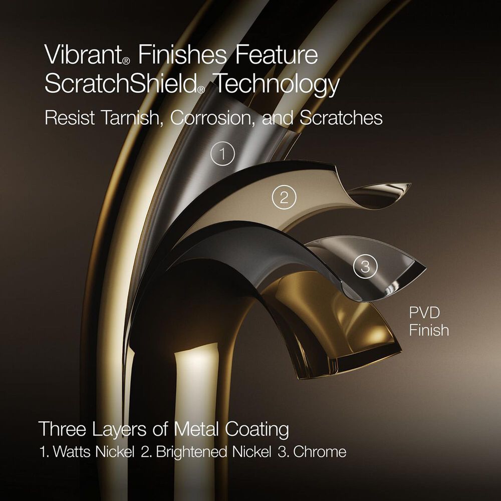 Kohler Purist Widespread Bathroom Sink Faucet in Vibrant Brushed Nickel, , large