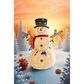 HOMLUX Stretch Snowman with LED Lights in White, , large