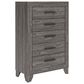 Ashley Sylveri 5-Drawer Chest in Gray, , large