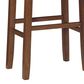 Linon Home Decor Claridge Bar Stool with Natural Cushion in Rich Brown, , large