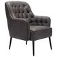 Zuo Modern Tasmania Accent Chair in Vintage Black and Gold, , large