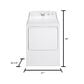 GE Appliances 6.2 Cu. Ft. Gas Dryer in White, , large