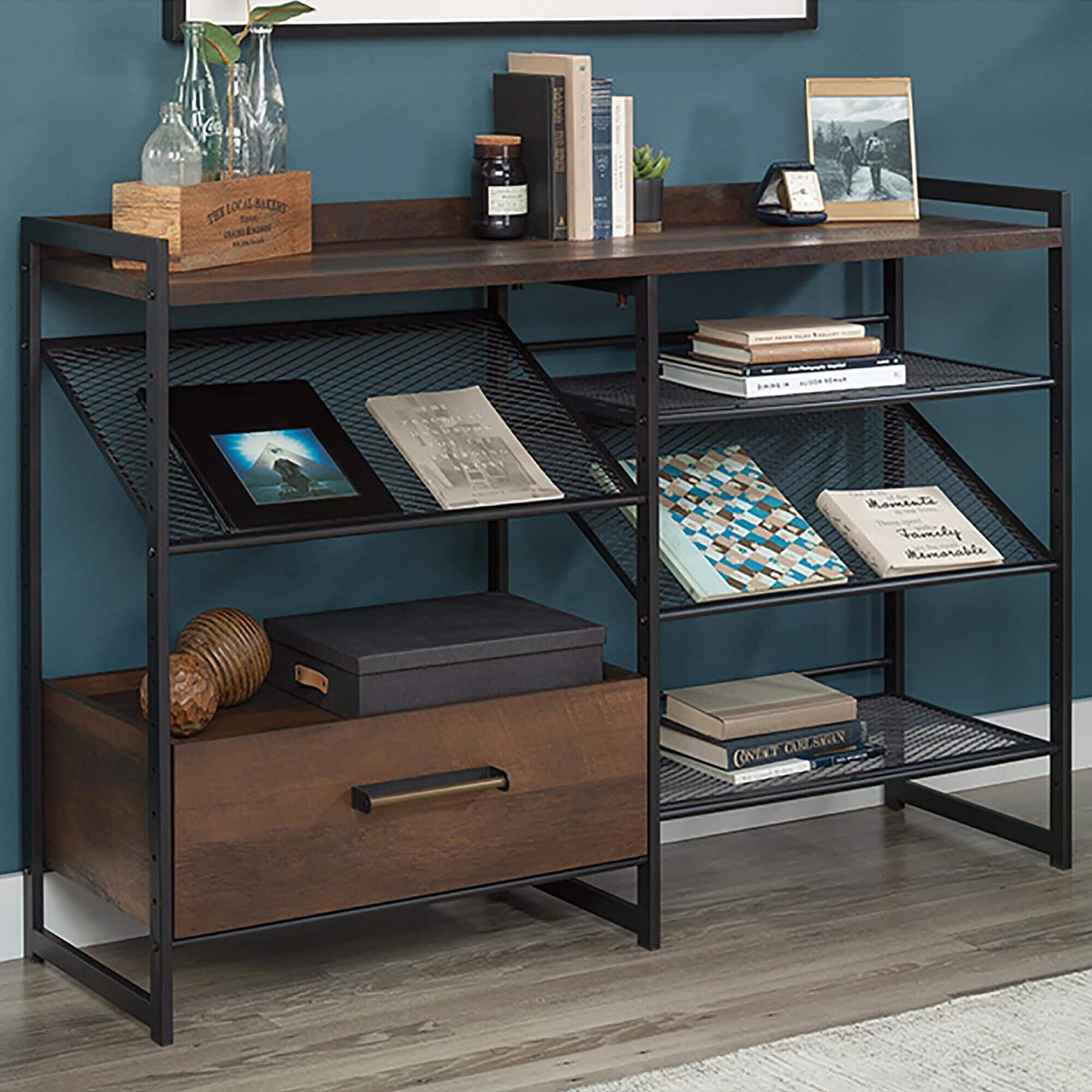 Sauder outlet black bookcase