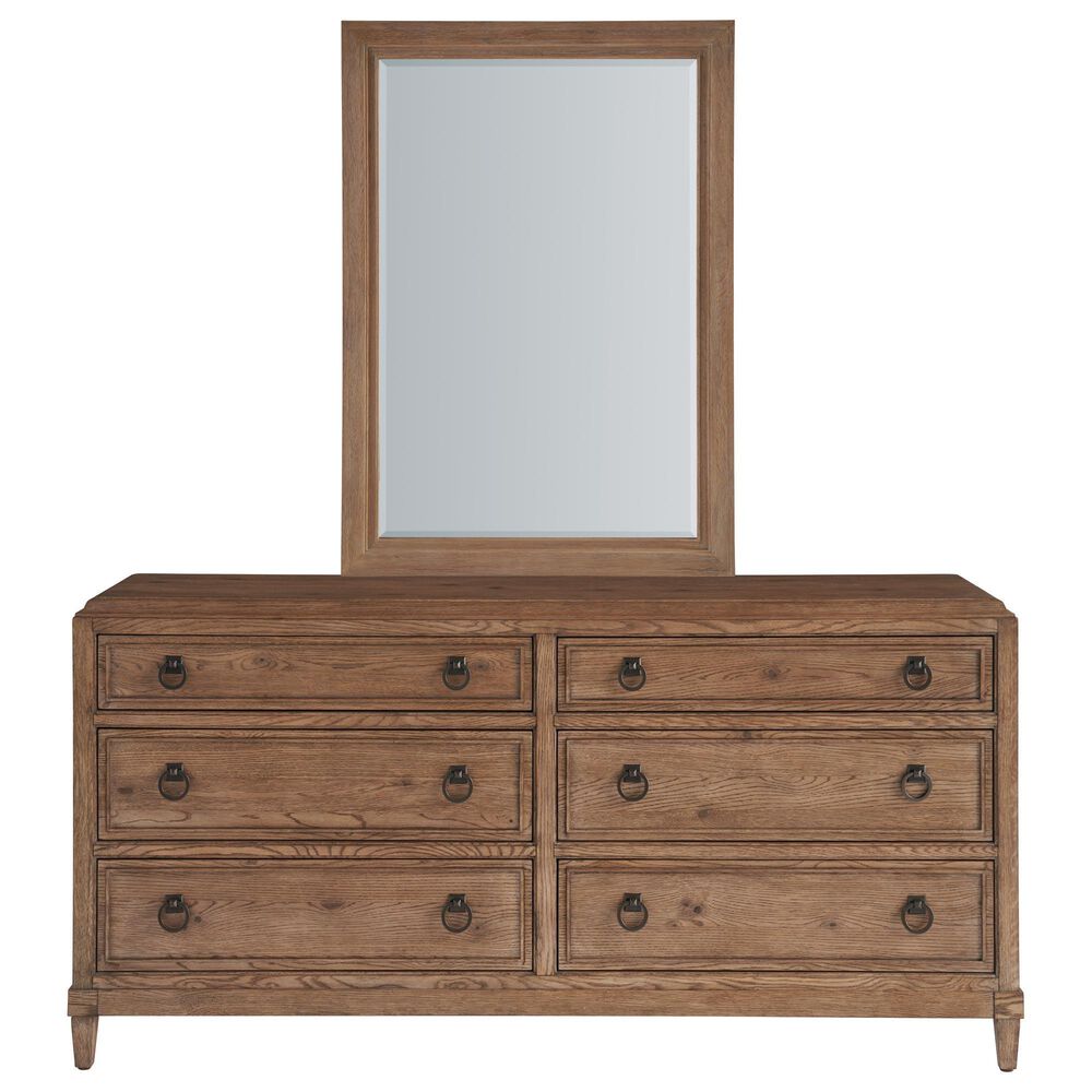Universal Furniture Griffith Park 6-Drawer Dresser and Mirror in Sienna, , large