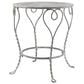 Hearth and Haven Outdoor Round Side Table with Heart Scroll Design in Gray, , large