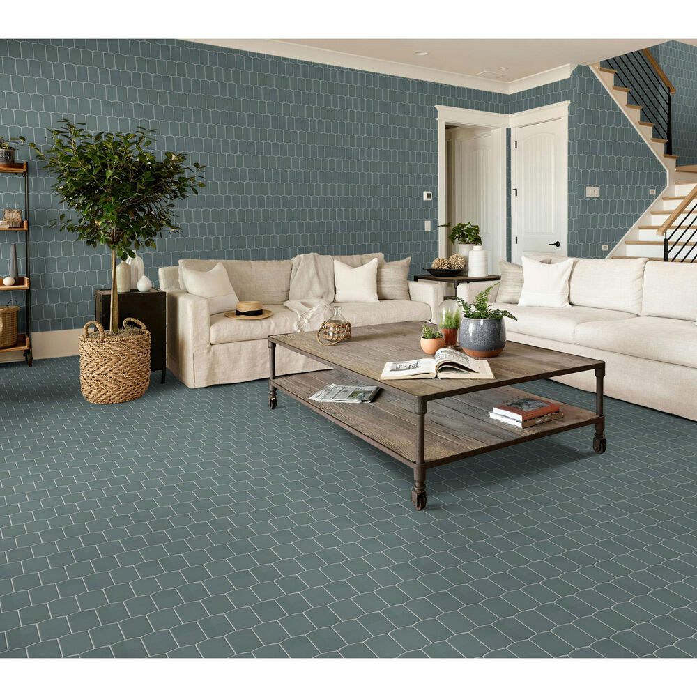 Shaw Embrace Mist 10" x 10.75" Glass Mosaic Sheet, , large