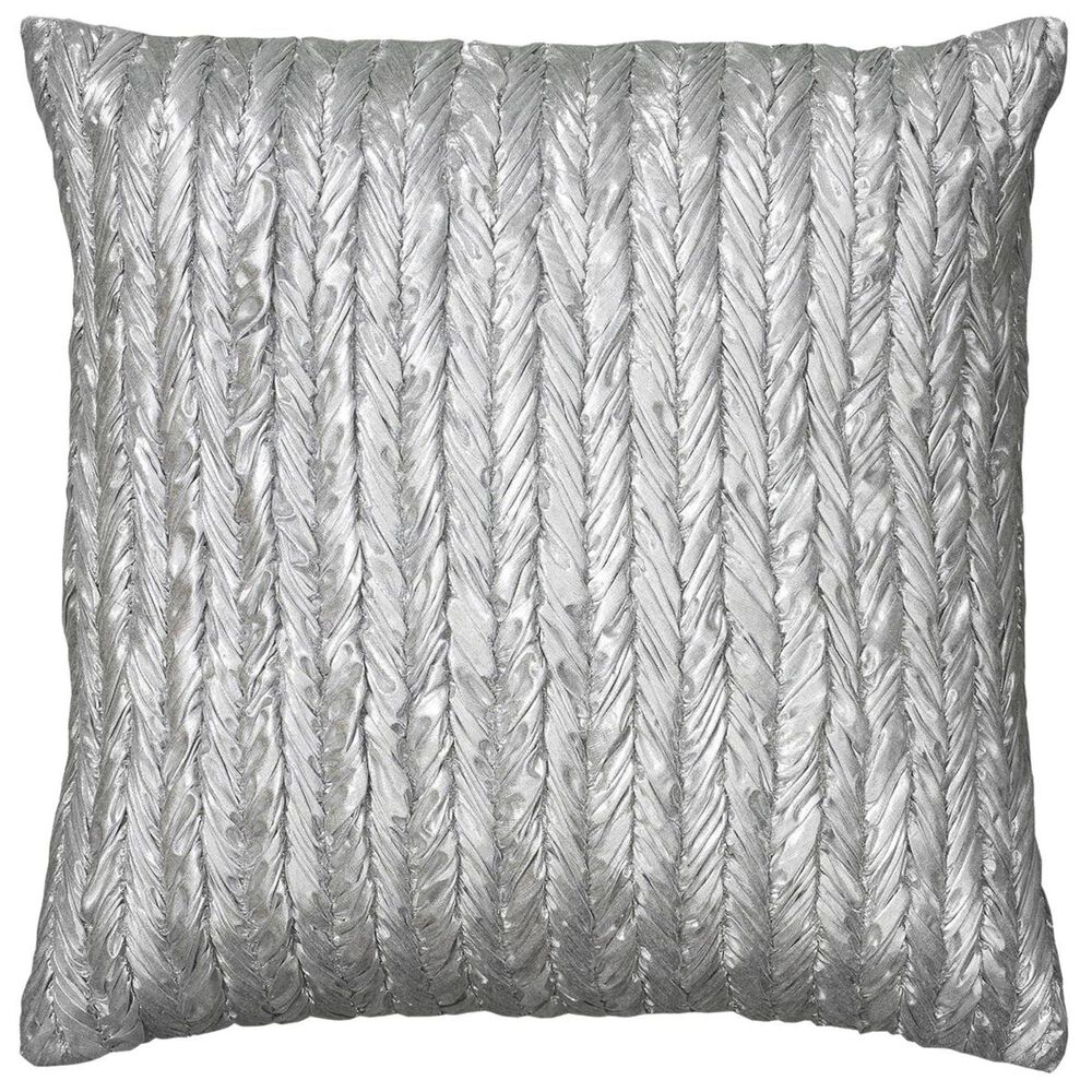 Rizzy Home 18" x 18" Pillow Cover in Silverish Gray, , large