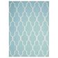 Nourison Home & Garden RS087 10" x 13" Aqua Indoor/Outdoor Area Rug, , large
