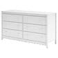 Ashley Hallityn 6-Drawer Dresser in Matte White, , large