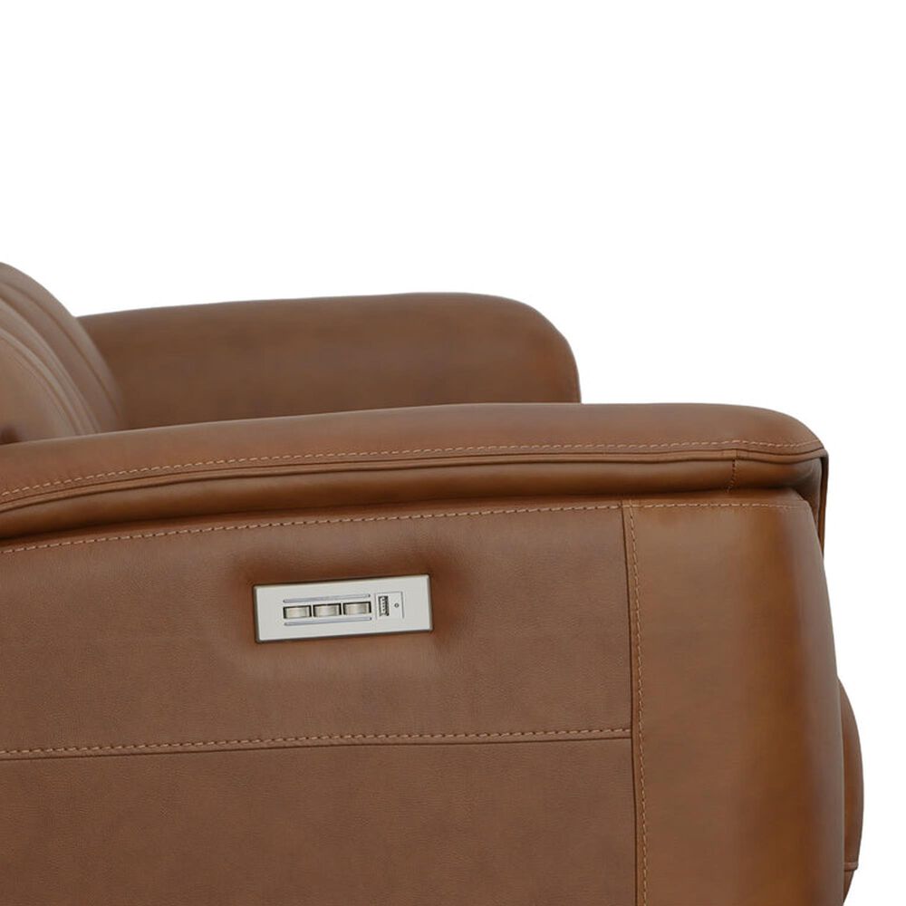 Flexsteel Henry Power Reclining Sofa and Loveseat Set in Caramel Brown, , large