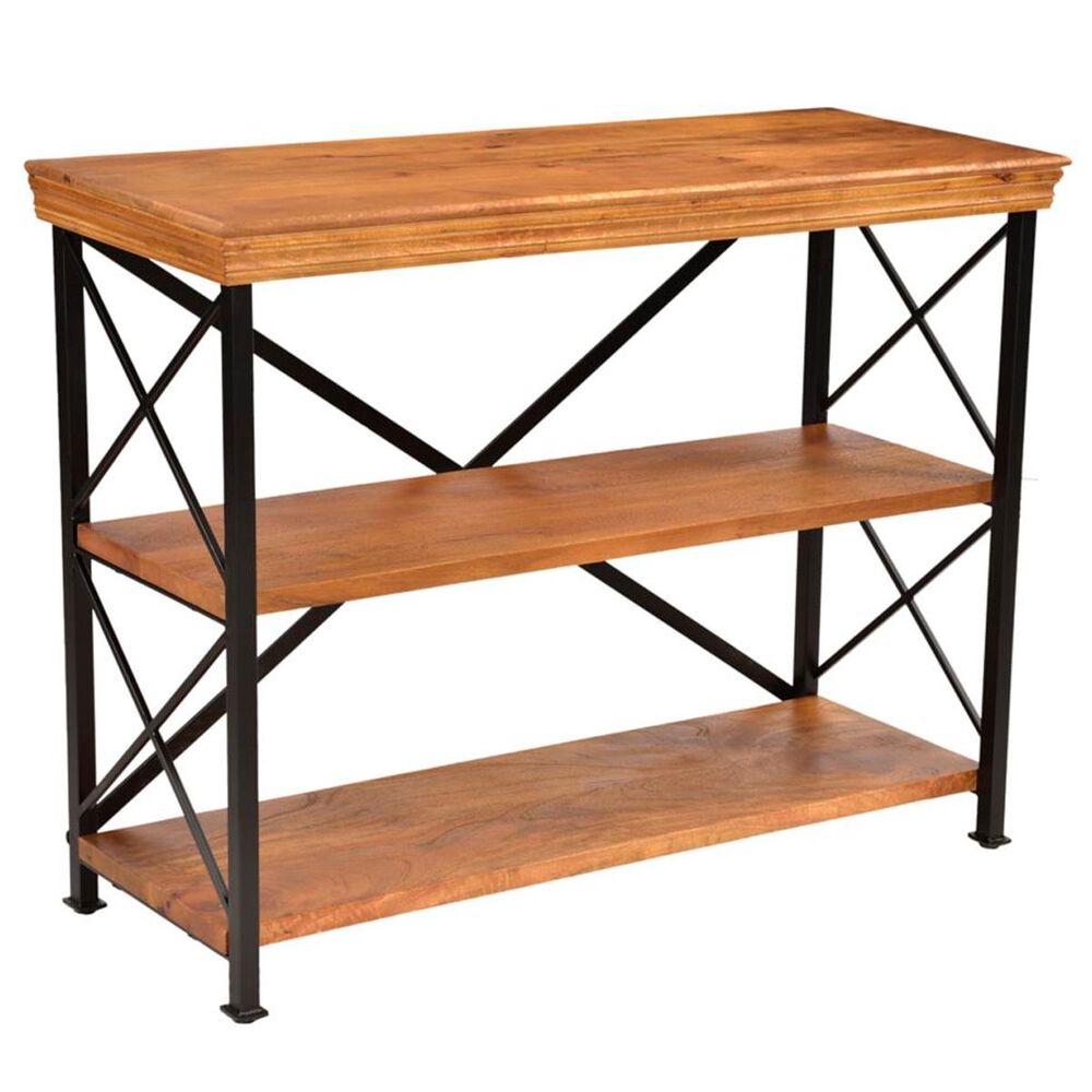 37B Wood and Metal Low Shelf in Java, , large