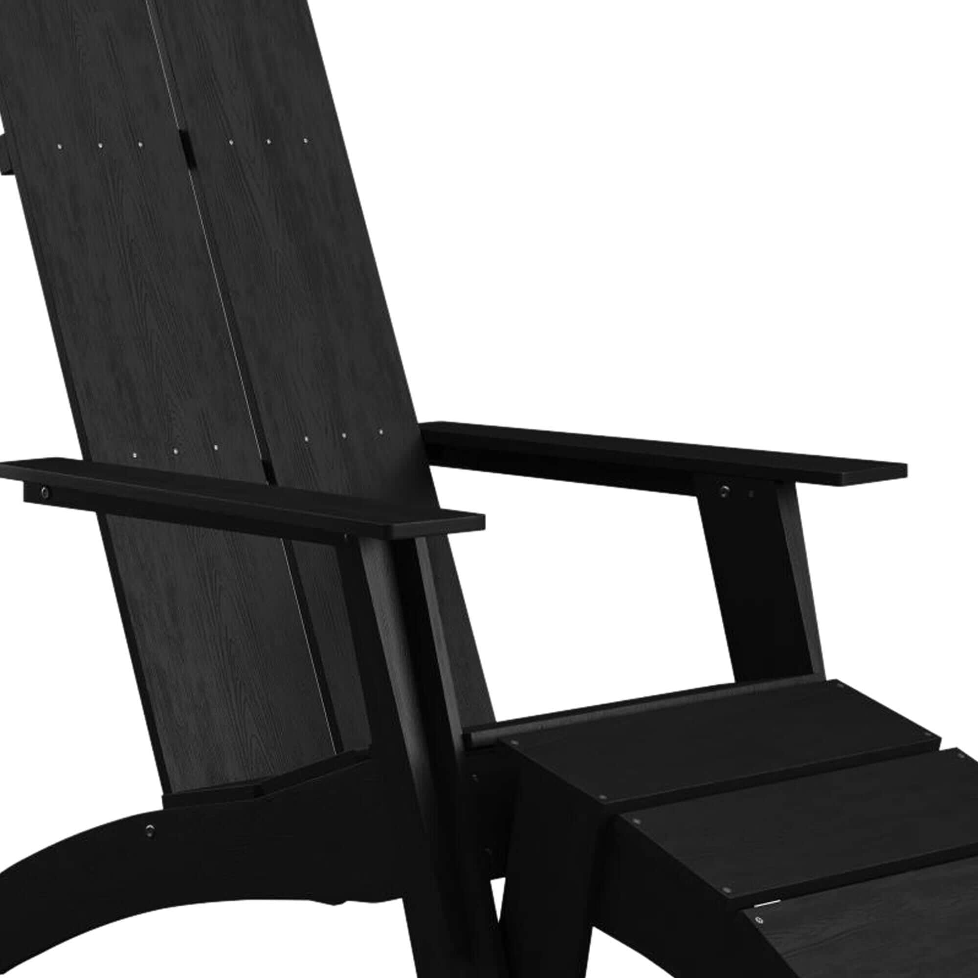 Flash Furniture Sawyer Adirondack Chair with Footrest Ottoman in
