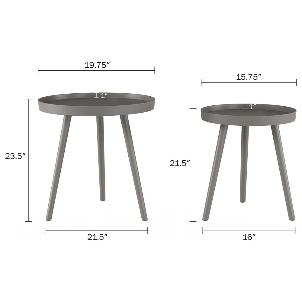 Timberlake Hastings Home End Table in Slate Gray &#40;Set of 2&#41;, , large