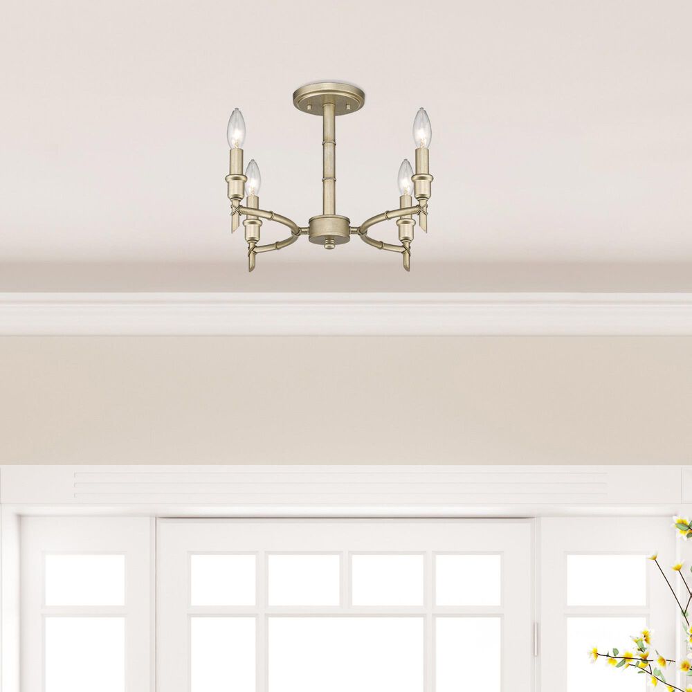 Golden Lighting Cambay 4-Light Semi-Flush in White Gold, , large