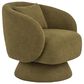 LumiSource Zara Swivel Accent Chair with Pillow in Green, , large