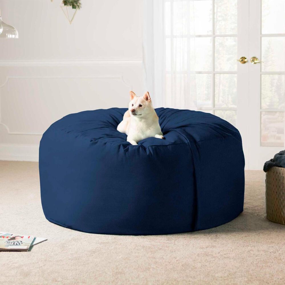 Jaxx 5&#39; Large Bean Bag with Removable Cover in Navy, , large