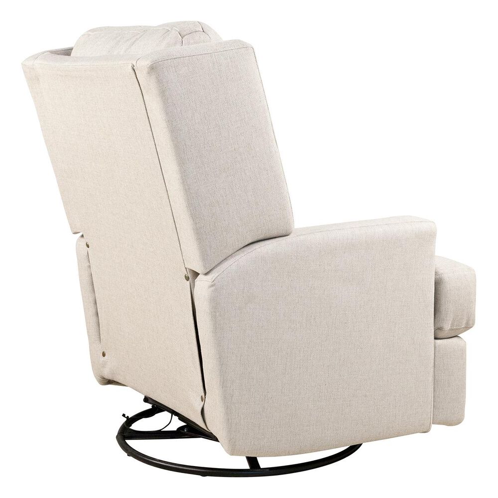 Best Home Furnishings Ainsley Power Swivel Glider Recliner in Tusk