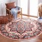 Safavieh Riviera 6"7" Round Blue and Beige Area Rug, , large