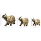 Maple and Jade Eclectic Elephant Sculpture in Gold (Set of 3), , large