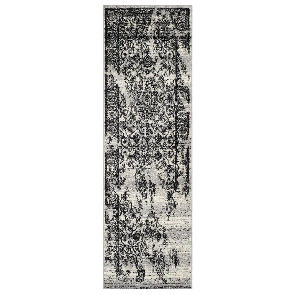 Safavieh Adirondack ADR101A-218 2&#39;6&quot; x 18&#39; Silver/Black Runner, , large