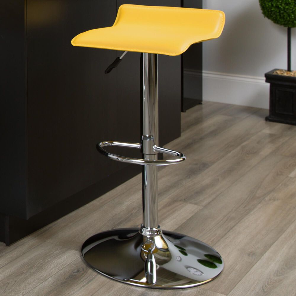 Flash Furniture Adjustable Height Barstool in Yellow, , large