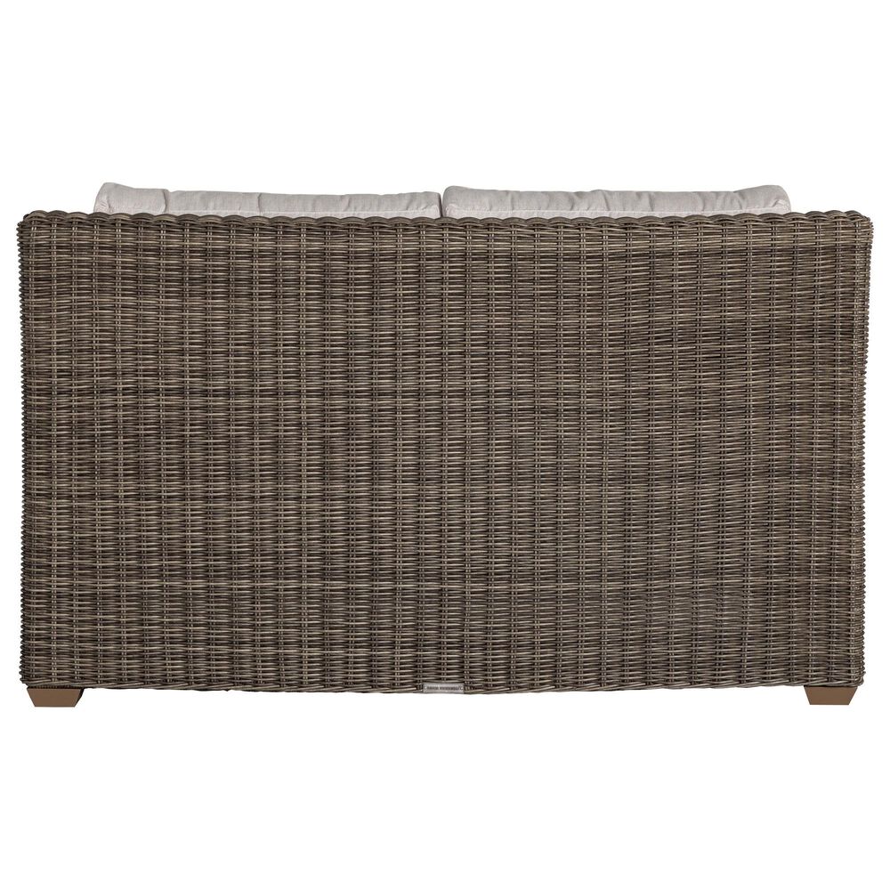 Venture Oasis Wicker Loveseat with Birch Cushion in Ash Gray, , large