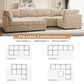 HOMLUX 7-Piece Mod Sectional with Chaise in Beige, , large