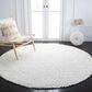 Safavieh August Shag AUG200C 6"7" Round Ivory Area Rug, , large
