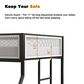 Hearth and Haven Adam Twin over Full Bunk Bed with White Mesh Guard Rail in Black, , large