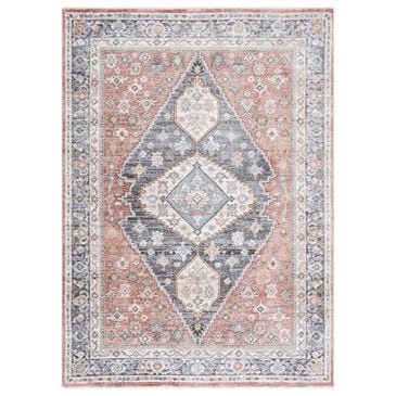 Safavieh Jasmine 9" x 12" Rust and Navy Area Rug, , large