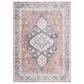 Safavieh Jasmine 9" x 12" Rust and Navy Area Rug, , large
