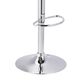 Ashley Adjustable Height Swivel Bar Stool with Black Cushion in Chrome, , large