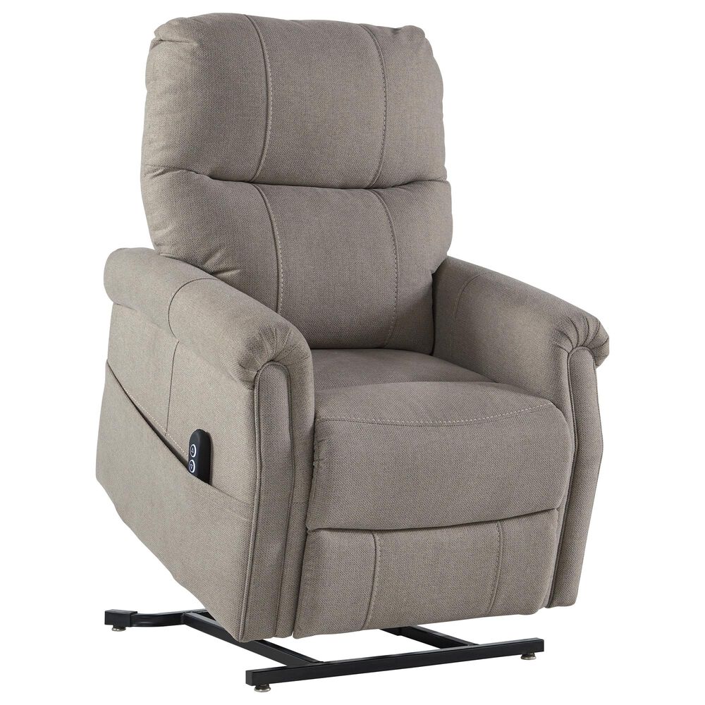 Signature Design by Ashley Markridge Power Lift Recliner in Gray, , large