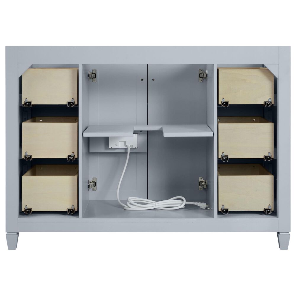37B Claudine 48" Single Bathroom Vanity in Soft Blue with Glossy White Composite Stone Top and Backsplash, , large