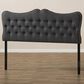 Baxton Studio Emma Queen Upholstered Headboard in Dark Grey, , large