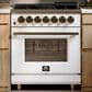 Forno Massimo 30" Freestanding Dual Fuel Range in White, , large