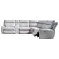 Ashley Social Pointe 6-Piece Power Reversible Reclining Sectional in Pearl and Ash, , large