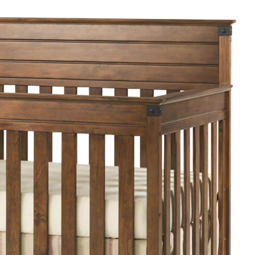 Foundations Worldwide Redmond 4-in-1 Convertible Crib in Coach Cherry, , large