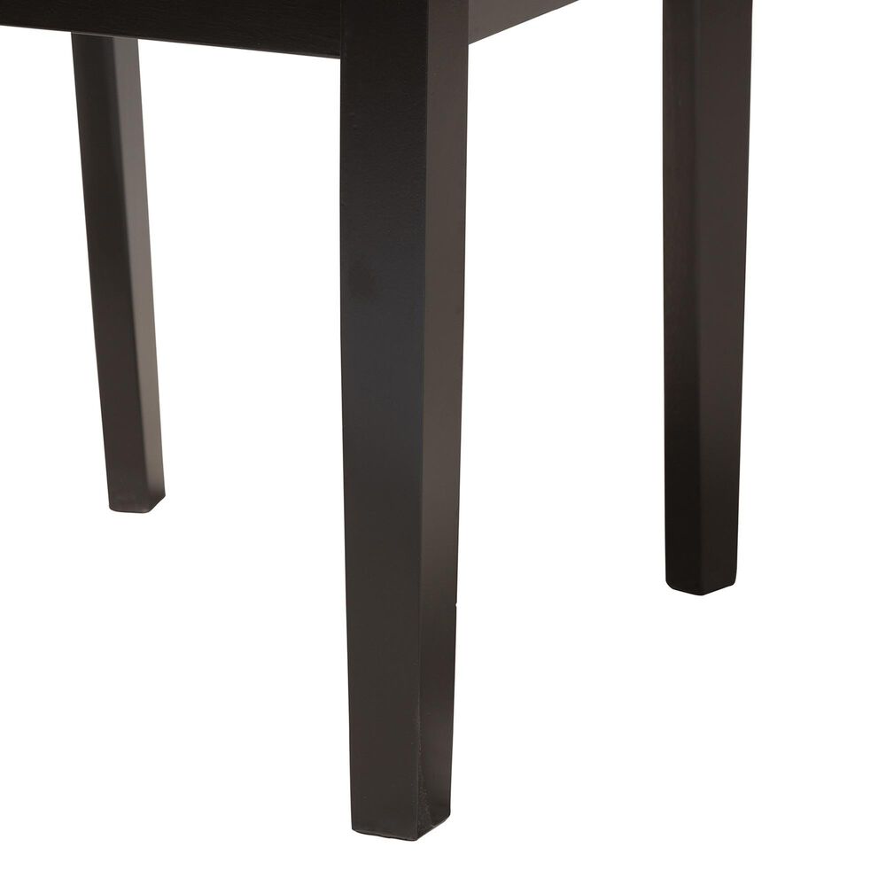 Baxton Studio Genesis Side Chair with Grey Cushion in Dark Brown (Set of 2), , large
