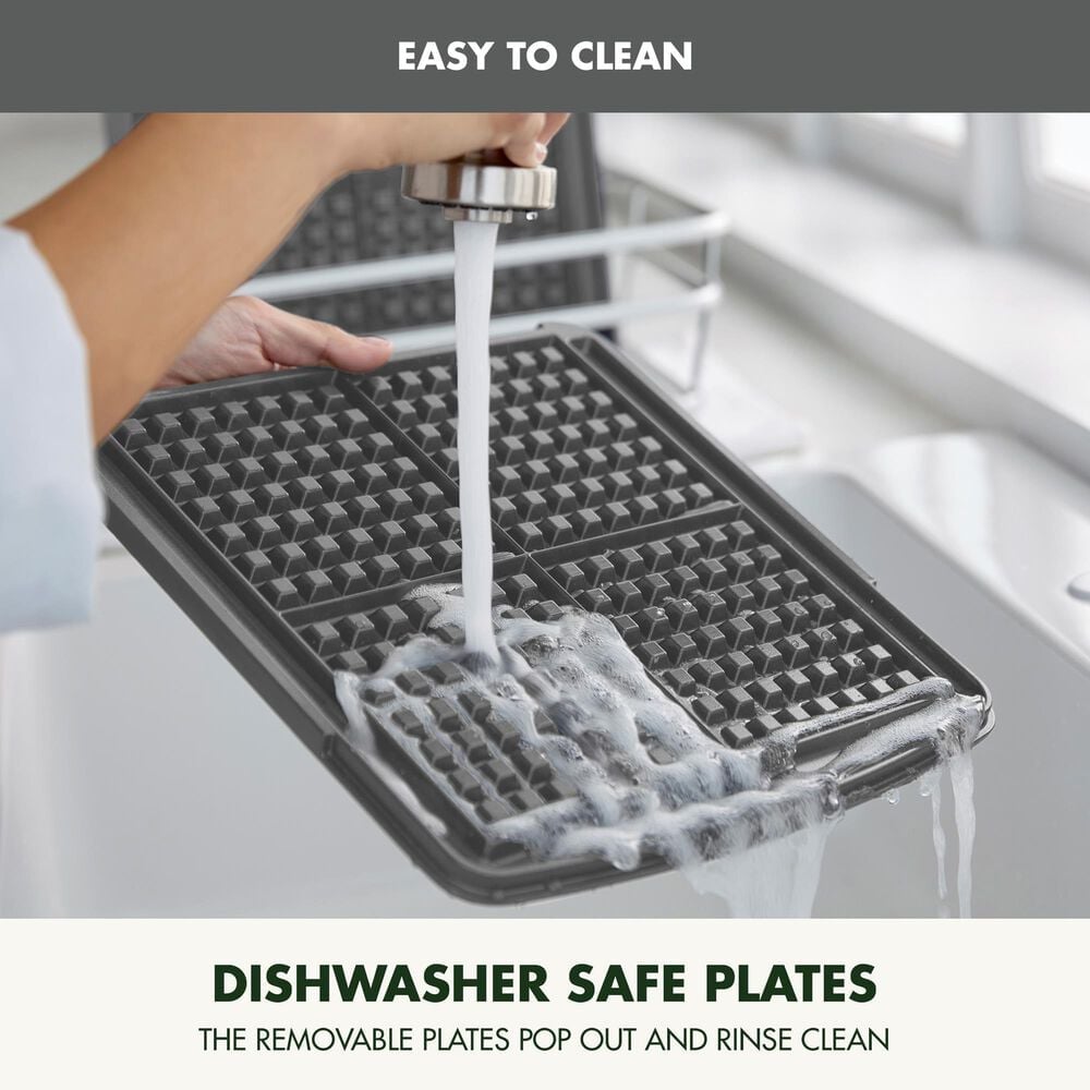 Green Pan Elite 4-Square Waffle Maker in Graphite, , large