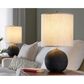 LumiSource Kona 23" Polyresin Table Lamp in Matte Black and Modern Brass (Set of 2), , large