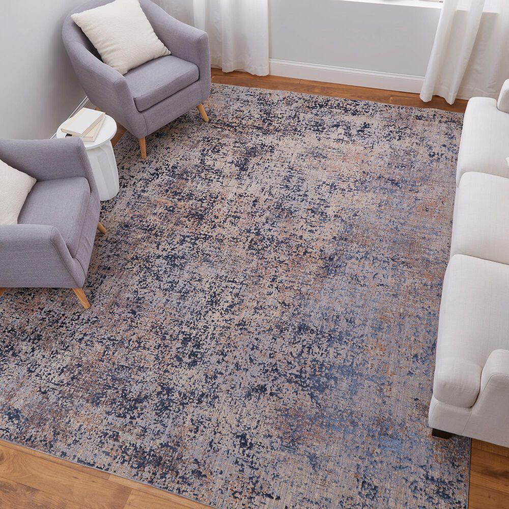 Feizy Pryor 5&#39; x 8&#39; Blue and Multicolor Area Rug, , large