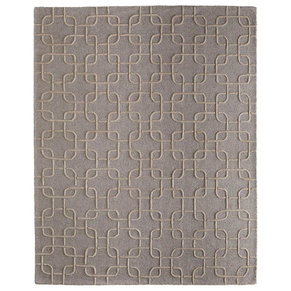 Feizy Kimball Gray, Taupe and Tan 5" x 8" Area Rug, , large