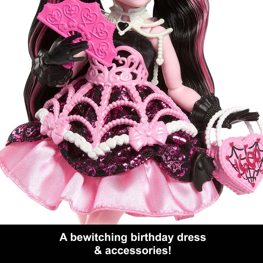 Monster High Draculaura Scary Sweet Birthday Doll in Pink, , large