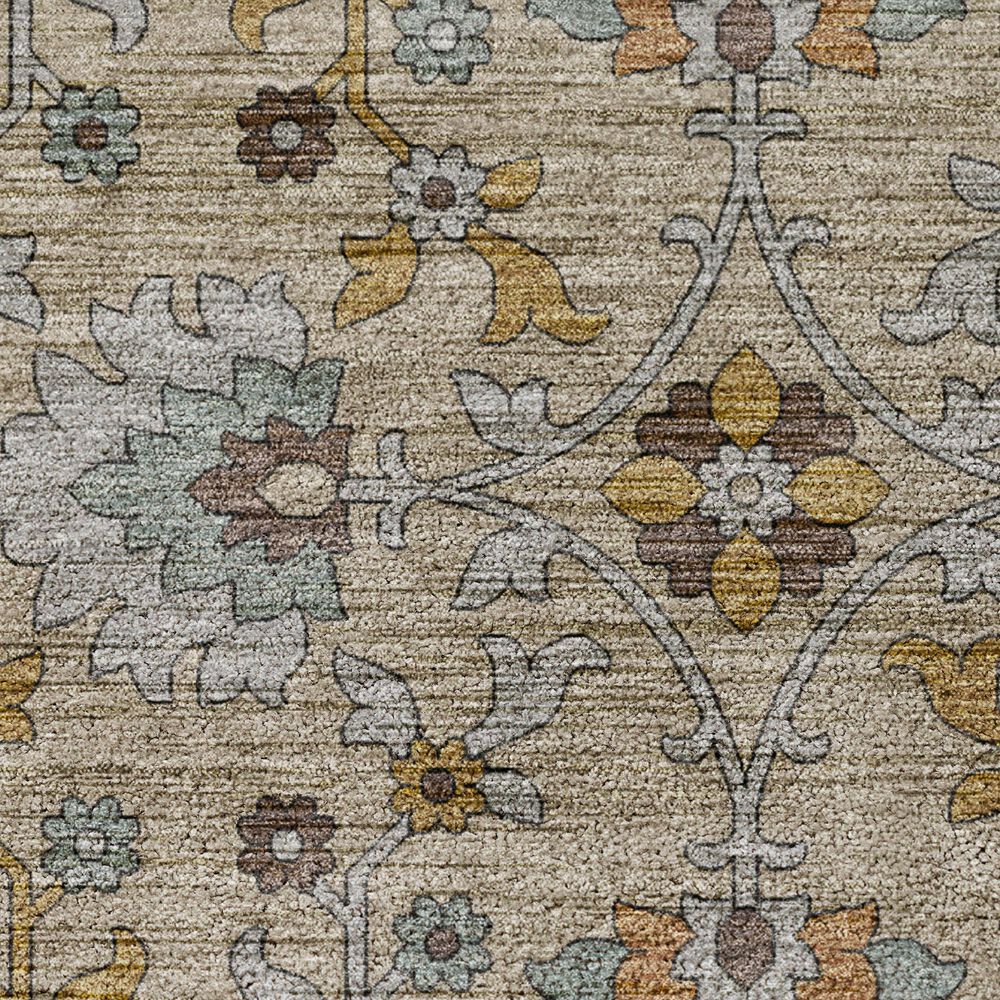 Dalyn Rug Company Silk Road Flax, Beige, Copper, Denim, Aloe and Gold 10&#39; x 14&#39; Area Rug, , large