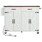 HOMLUX 53.5""Farmhouse Kitchen Island in White, , large