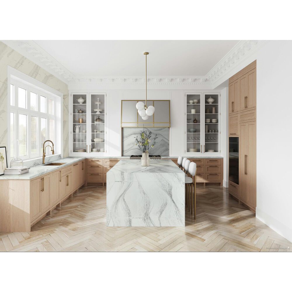 Cambria Luxury Harlow 3cm Quartz Countertop in White and Gray, , large