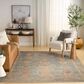 Nourison Vintage Washables Navy and Multicolor 4" x 6" Area Rug, , large